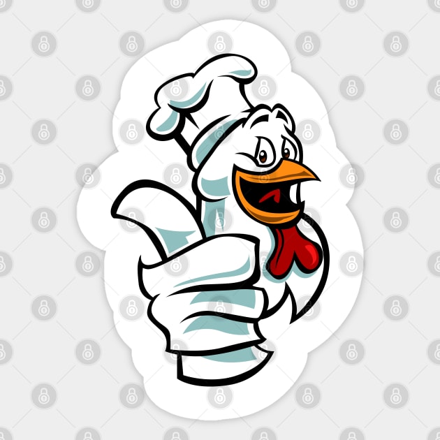 Chicken Chef Sticker by bacreative4